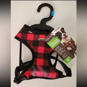 NWOT - Unique Petz Small Dog Black and Red Step-In Harness - Size S